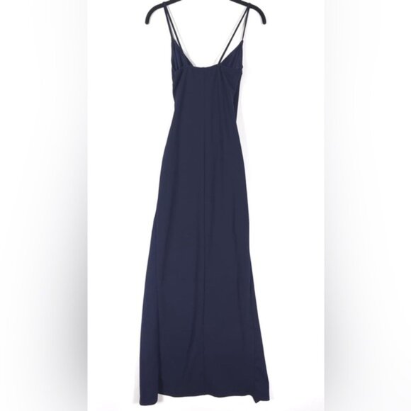 NWT Lulus Sweetest Admirer Navy Blue Ruched Surplice Maxi Dress Classy Size‎ XS - Picture 8 of 15